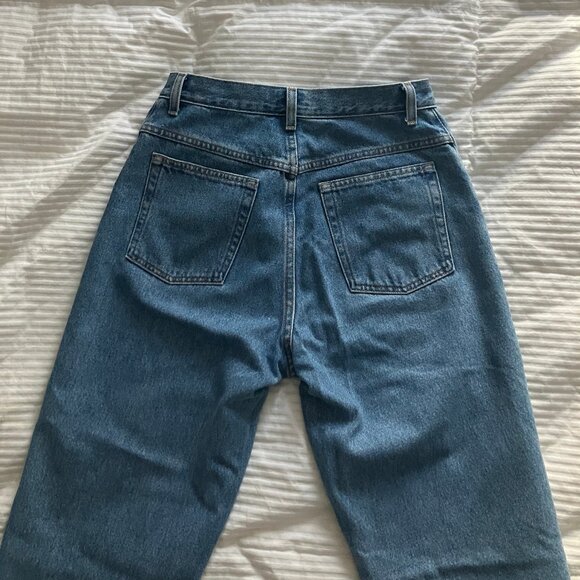 L.L.Bean Women's Ultra High-Rise Relaxed Tapered-Leg Double L Jeans - Picture 2 of 4